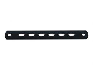 Sheet metal mounting strip 150x20x2 - Ø 6 black