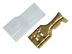 Konektor żeński 6,3 mm + osłona
