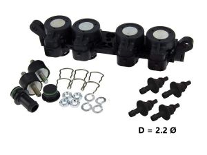  AEB I-Plus POLYMER rail 4 cyl (+ nozzles Ø 2.2 + mounting...
