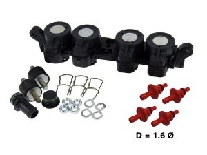  AEB I-Plus POLYMER rail 4 cyl (+ nozzles Ø 1.6 + mounting...