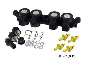  AEB I-Plus POLYMER rail 4 cyl (+ nozzles Ø 1.8 + mounting...