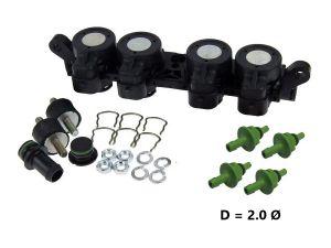  AEB I-Plus POLYMER rail 4 cyl (+ nozzles Ø 2.0 + mounting...