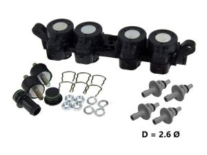  AEB I-Plus POLYMER rail 4 cyl (+ nozzles Ø 2.6 + mounting...