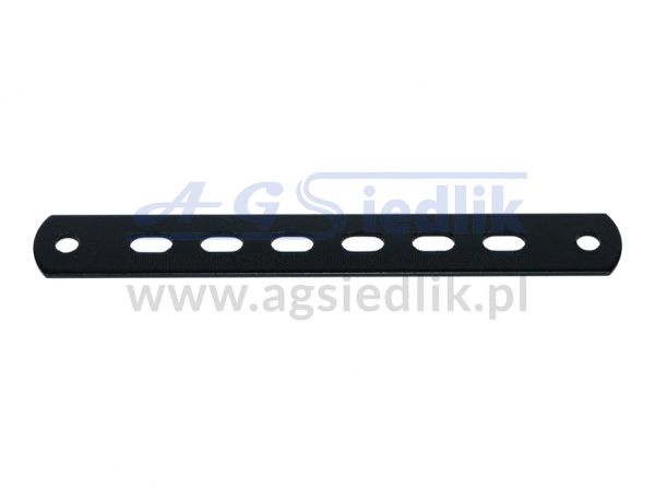 Sheet metal mounting strip 150x20x2 - Ø 6 black