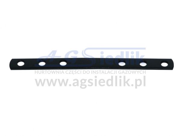 Sheet metal bracket for mounting strip 140x12x2 - Ø 6 black
