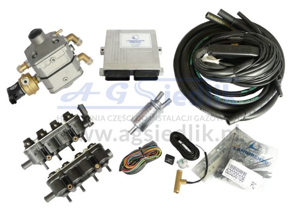 Zestaw Landi Renzo 8 cyl reduktor IG1 wtryskiwacz RG1 8 cyl czarny OMEGAS