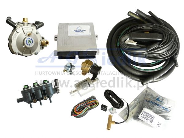Zestaw Landi Renzo 3 cyl reduktor LI02 wtryskiwacz RG1 3 cyl zielony