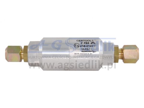 Certools F-704A-AL liquid phase filter for Ø8 / Ø8 copper tube