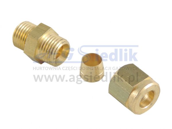 Komplet złączki - M10x1 / M10x1 - Ø6 / dolot