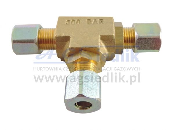 BRC non-return T-connector for LPG tanks – copper pipe Ø 8 mm (8/8/8)