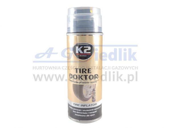 K2 Tire Doktor 535 ml. preparat do uszczelnień, naprawy opon, koło zapasowe