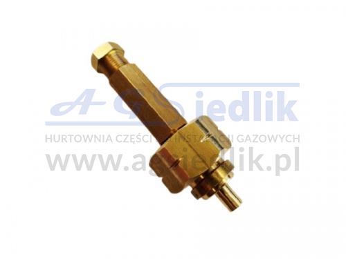Straight 180 ° connector - copper 8 / bottle 11kg - 33kg
