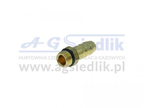 Connector for 7/16″ gas cartridges for a 9 mm diameter hose