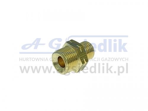 Nypel – zew G 3/8″ Lewy / zew G 1/4″ Lewy – L=26,5