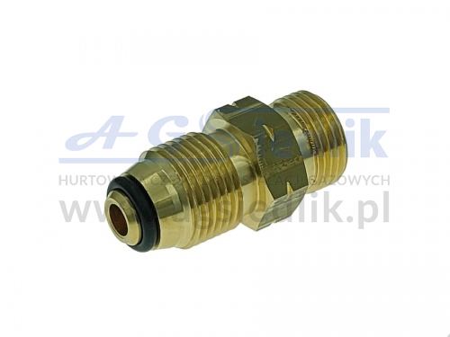 Norwegian type cylinder reduction with O-ring, external thread for cylinder valve - Camper
