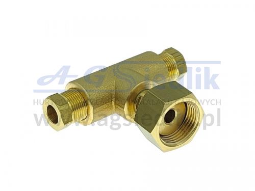 Tee – M 14×1 / M 20×1.5 / M 14×1 – copper pipe d-8 for Duocontrol, Truma, Reca, Cavagna