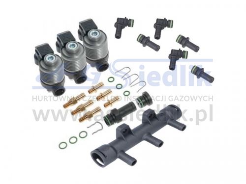 AC W031 STD injector rail - 3 cyl. (distributor)