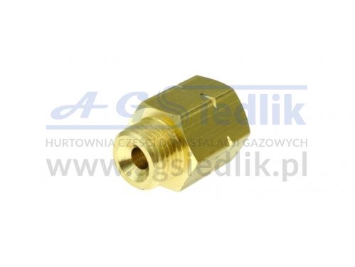 Reducer – internal thread 3/8”LH / external thread 9/16”UNF LH – L=28 – for CGAS regulator type H33