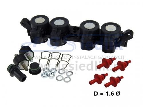 AEB I-Plus POLYMER rail 4 cyl (+ nozzles Ø 1.6 + mounting kit)