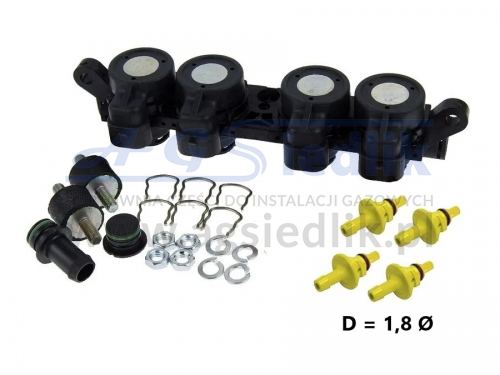 AEB I-Plus POLYMER rail 4 cyl (+ nozzles Ø 1.8 + mounting kit)