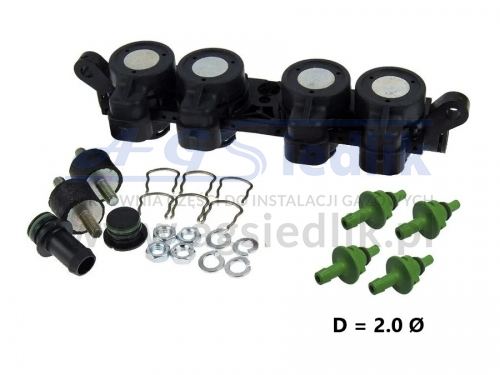AEB I-Plus POLYMER rail 4 cyl (+ nozzles Ø 2.0 + mounting kit)