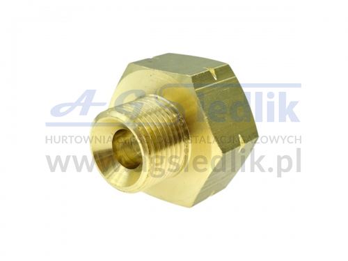 Redukcja butli – 4 kg / 11 kg. – zew. G 3/8″ Lewy / wew. W 21,8×1/14″ Lewy – L=25