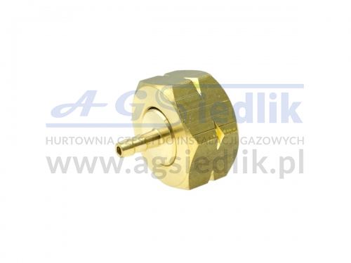Złączka gwint wewnętrzny W21,8×1/14″ LH pod wąż fi-4 mm
