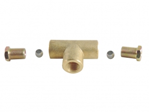 Brass tee CNG gas - Ø6 M12x1 / G1 / 4 ''