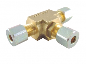 BRC non-return T-connector for LPG tanks – copper pipe Ø 8 mm (8/8/8)