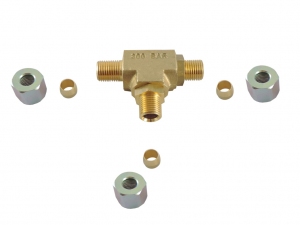 BRC non-return T-connector for LPG tanks – copper pipe Ø 8 mm (8/8/8)