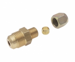 Hose reduction Hol. - 3 / 4UNF / pipe Ø8 - G1 / 4 ″