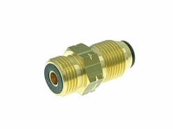 Norwegian type cylinder reduction with O-ring, external thread for cylinder valve - Camper