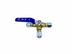 FARO three-way ball valve type T - PVC Ø6 / PVC Ø6 / PVC Ø6