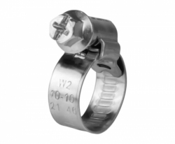GEMI SX9 Worm Drive Hose Clamp (W2) – Size 10–16 mm (Pack of 100 pcs)