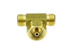 Rozdzielacz, trójnika butli 11kg – 2x zew. W 21,8/14 L / wew. W 21,8 LH – nakrętka ruchoma